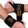 Boldfit Rubber Wrist Supporter For Gym Wrist Band For Men Gym&Women With Thumb Loop Straps-Wrist Wrap Gym Accessories For Men Hand Grip&Wrist Support Sports Straps For Gym,Weightlifting -(Yellow)