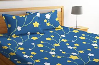 Bsb Home® 100% Microfiber 220 Tc Flower Printed King Size Bedsheet With 2 Pillow Covers, (90 X 100 Inches)