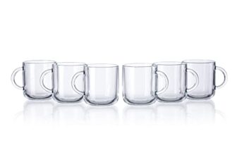 Pasabahce Iconic Mug From House Of Pasabahce The Original Pasabahce From Turkey, Transparent Iconic Mugs, 245 Ml In Set Of 6 Pcs, Perfect Fit For Milk/Tea/Coffee.