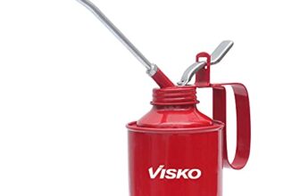 Visko Tools Steel 229 3/4 Oil Can | Oil Can For Vehicles | Multipurpose Metal Oil Can | Oil Oiler With Fixed Spout | For All Lubrication Need Of Car | Bikes | Machines And Industrial Use | Red Color |