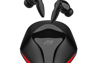 Ant Value Wave 60, 5.3 Bt Wireless Earphones Tws With Low Latency Of 40Ms,In-Ear Headsets Compatible For Gaming,Sports, Music, Pcs, Laptops, Tv’S, Comes With Built-In Microphones, Stereo Sound – Black