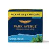 Park Avenue Premium Men’S Soaps For Bath – Cool Blue | 125G (Pack Of 4) | Menthol & Mineral Energizer | Grade 1 Soap | For All Skin Types