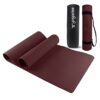 Yogarise Yoga Mat For Men And Women, Premium Exercise Mat For Home Workout, Anti Slip Yoga Mat Workout, Gym Mat For Workout At Home With Bag And Strap (Wine, 4Mm)