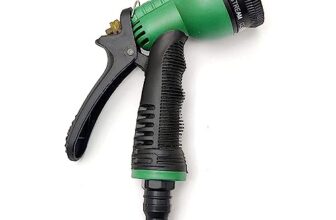 Glun® Plastic 8 In 1 Hose Nozzel Spray, 8 Adjustable High Pressure Spray, Multi Use Hose Sprays (Auto)