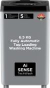 Acer 6.5 kg Quad Wash Series with AiSense, 5 Star Rating, AutoBalance, Hex-Fin Jet Pulsator, SwirlWash Tub, Fully Automatic Top Load Washing Machine Black, Grey(AR65FATLP0EC)