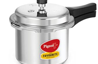 Pigeon By Stovekraft Favourite Aluminium Pressure Cooker With Outer Lid Gas Stove Compatible 3 Litre Capacity For Healthy Cooking (Silver)