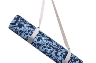 Liveez Anti-Skid Lightweight With Perfect Grip Ldpe Yoga Mat For Men And Women With Strap (6Mm,Sky & Navy Blue Color)