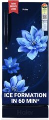 Haier 190 L Direct Cool Single Door 4 Star Refrigerator With Base Drawer(Marine Peony, Hed-204Mfb-P)