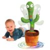 Wembley Rechargeable Dancing Cactus Talking Baby Toys For Kids Speaking Singing Repeat What You Say Children Educational Musical Interactive Electronic Plush Soft Toys