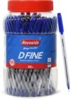 Reynolds D fine Ball Pen(Pack of 50, Blue)
