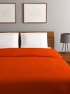 Rubix Home 220 Gsm All Season Orange Fleece Blanket Double Bed