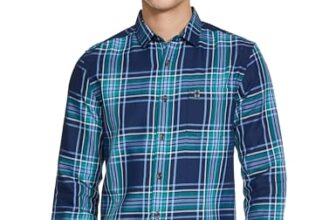 The Indian Garage Co Adult Men’S Regular Fit Shirt (0722-Sh339-01_Blue M)