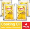 Saffola Total Refined Cooking Rice Bran Safflower Oil Pouch(4 X 1 L)