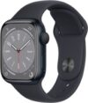 Apple Watch Series 8, 41mm GPS ECG app, Temperature sensor, IPX6, Fall/Crash Detection(Midnight Strap, Regular)