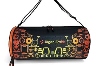Jager-Smith Gb 500 Multipurpose Gym Bag With Shoe Compartment (Black, Orange)