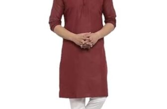 Lookmark Men’S Cotton Blend Yellow Straight Kurta(Kurta 02-M_)