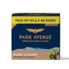 Park Avenue Premium Men’S Soaps For Bath – Pure Luxury | 125G (Pack Of 4) | Enriched With Shea Butter & Coconut Oil | Grade 1 Soap | For All Skin Types
