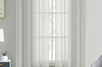 Cortina Polyster Linen Solid Sheer Curtain Set With Eyelet Rings Non Blackout Door Curtain – Set Of 2 – White