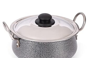 Hometales Aluminium Cookware Handi (20Cm), Capacity 2200Ml, Hammertone Finish