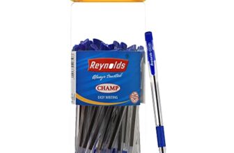 Reynolds Champ Bp 30 Count Jar, Blue I Lightweight Ball Pen With Comfortable Grip For Extra Smooth Writing I School And Office Stationery | 0.7Mm Tip Size