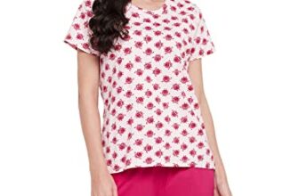 Clovia Women’S Cotton Print Me Pretty Top & Boxer Shorts Set (Ls0410S22_Pink_L)