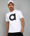 Adidas Typography Men Round Neck White T-Shirt