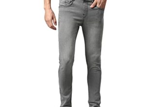 Dennis Lingo Men’S Slim Fit Stretchable Denim Solid Jeans (Grey)