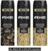 AXE Gold and Dark Temptation Deodorant Spray  –  For Men(645 ml, Pack of 3)