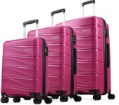 ARISTOCRAT Cabin+Medium+Large (55+66+77 cm) Poly propylene 8 Spinner Wheels Trolley Cabin & Check-in Set 8 Wheels – 30 Inch