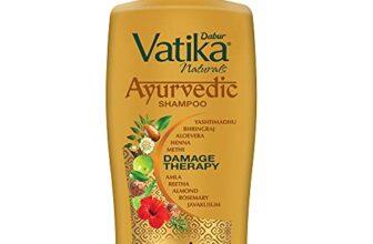 Dabur Vatika Ayurvedic Shampoo – 1L | Damage Therapy | With Power Of 10 Ingredients For Solving 10 Hair Problems| No Parabens | For All Hair Types
