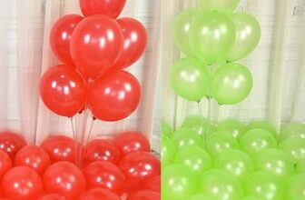 Flyloons Green Red Balloons Pack Of 50 For Birthday Decoration Items Also Suitable For Anniversary, Wedding, Celebration, Party