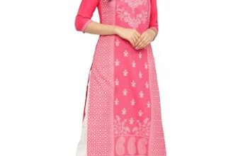 Ketch Women’S Polyester Straight Dress Shirt (Khku000086_Pink_M)