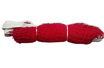 Korbax Nylon Badminton Net, Practice Net Court Net, Badminton Nets 21X2.5 Ft (Red)