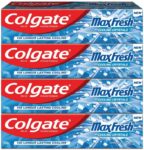 Colgate Maxfresh Blue Gel Peppermint Ice Toothpaste(600 G, Pack Of 4)
