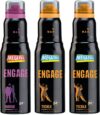 Engage Deo Combo 1 Nudge 220Ml And 2 Tickle 220Ml Deodorant Spray  –  For Men(660 Ml, Pack Of 3)