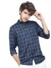 Ketch Men’S Slim Fit Shirt (Khsh000632_Blue L)