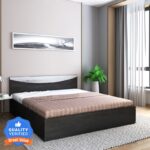 Flipkart Perfect Homes Carol Engineered Wood King Bed(Finish Color – Flowery Wenge Dark, Delivery Condition – Knock Down)