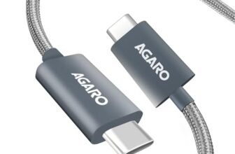 Agaro Type C To Type C Fast Charging Cable Compatible With Android Devices, Iphone15, Power Bank, 4A, 60W, Supports Pd, 480 Mbps Data Transmission, Braided, 1 Meter, Black
