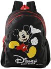 Heart Home Polyester Waterproof Disney Mickey Mouse Print Backpack|Sturdy School Bag For Kids,14 Inch (Black)