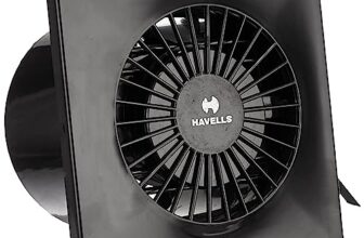 Havells Ventil Air Dxz 100Mm Exhaust Fan| Duct Size: Ø3.9, Cut Out Size: Ø4.1, Watt: 18, Rpm: 2500, Air Delivery: 90, Suitable For Kitchen, Bathroom, And Office, Warranty: 2 Years (Black)