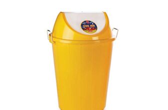Aristo Swing Garbage Waste Dustbin Trash Bucket 60 Liters Yellow Color Can Be Used For Garbage Waste Management (Wet & Dry)
