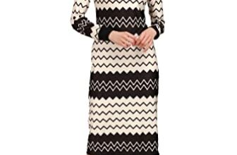 Purvaja Women’S Polyester Blend Bodycon Knee-Length Cocktail Dress Siri-037-Zigzag-Xs_Beige