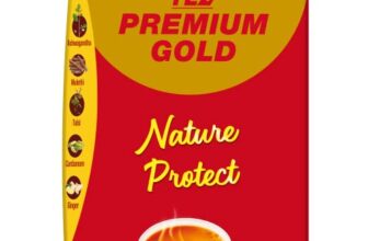 Tez Premium Gold Nature Protect Assam Black Ctc Leaf Tea,500G Box | 5 Ayurvedic Herbs – Ashwagandha, Mulethi (Licorice), Cardamom (Elachi), Tulsi (Basil), Ginger (Adrak) | Bold & Kadak Chai | Rich In Taste