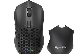 Amazon Basics Gaming Wired Mouse With 6 Programmable Buttons I 12800 Dpi I 13+1 Modes Rgb Light