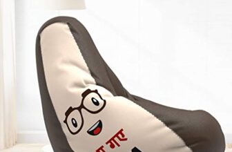 Comfybean – Xxl – Bean Bag With Beans Filled – Aa Gaye Tum – Brown Cream – For Teens – Max User Height : 4.5 Ft. – Max User Weight : 45 Kgs – Prefilled Bean Bags (Design : Aa Gaye Tum – Brown Cream)