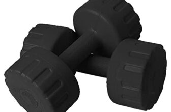 Aurion Pvc Dumbbells – Black (1 Kg X 2), (Set Of Two) | Premium Hand Weight Dumbbell | Exercise And Fitness Training Equipment For Home And Gym Use | Full Body Workout | For Men And Women