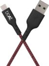 boAt Type C 2 A 1.5 m TYPEC A350(Compatible with Laptop, Mobile, Tablet, Power Bank, Speaker, Computer, Black, Red)