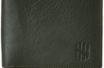 Nelle Harper Men’S Leather Bifold Wallet, Dark Green, (Nhmlwv008)