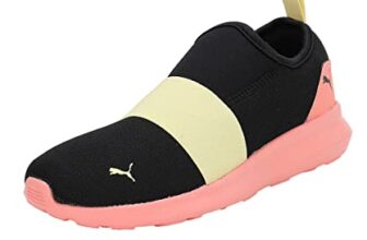 Puma Womens Vesper Black-Carnation Pink-Pale Lime Yellow Sneaker – 7Uk (39188901)