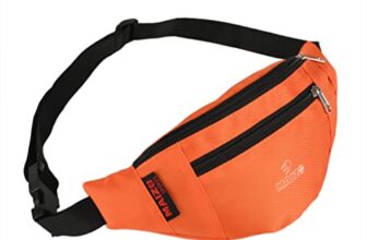 Maizo Regular Waist Bag/Fanny Pack/Shoulder Bag/Small Bag For Boys & Girls (Orange)